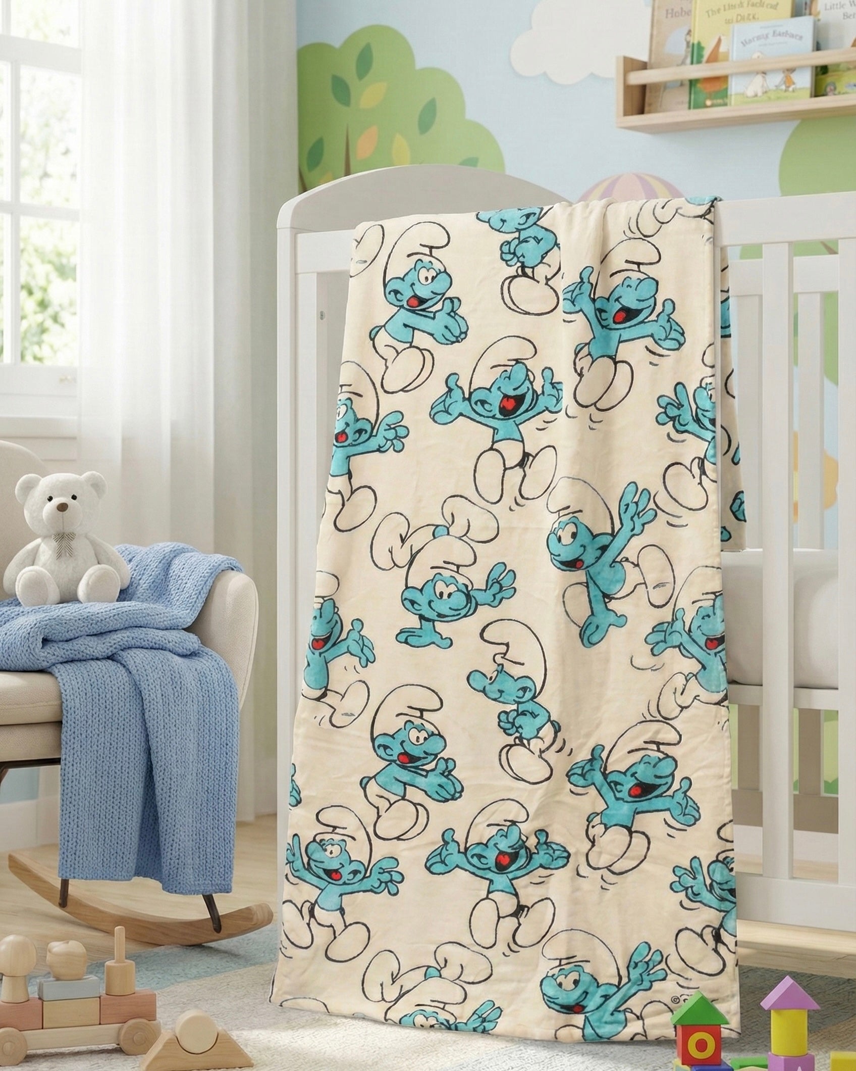 Cute PUPPITS Cartoon Print Bath Towel – Fun & Colorful for Kids