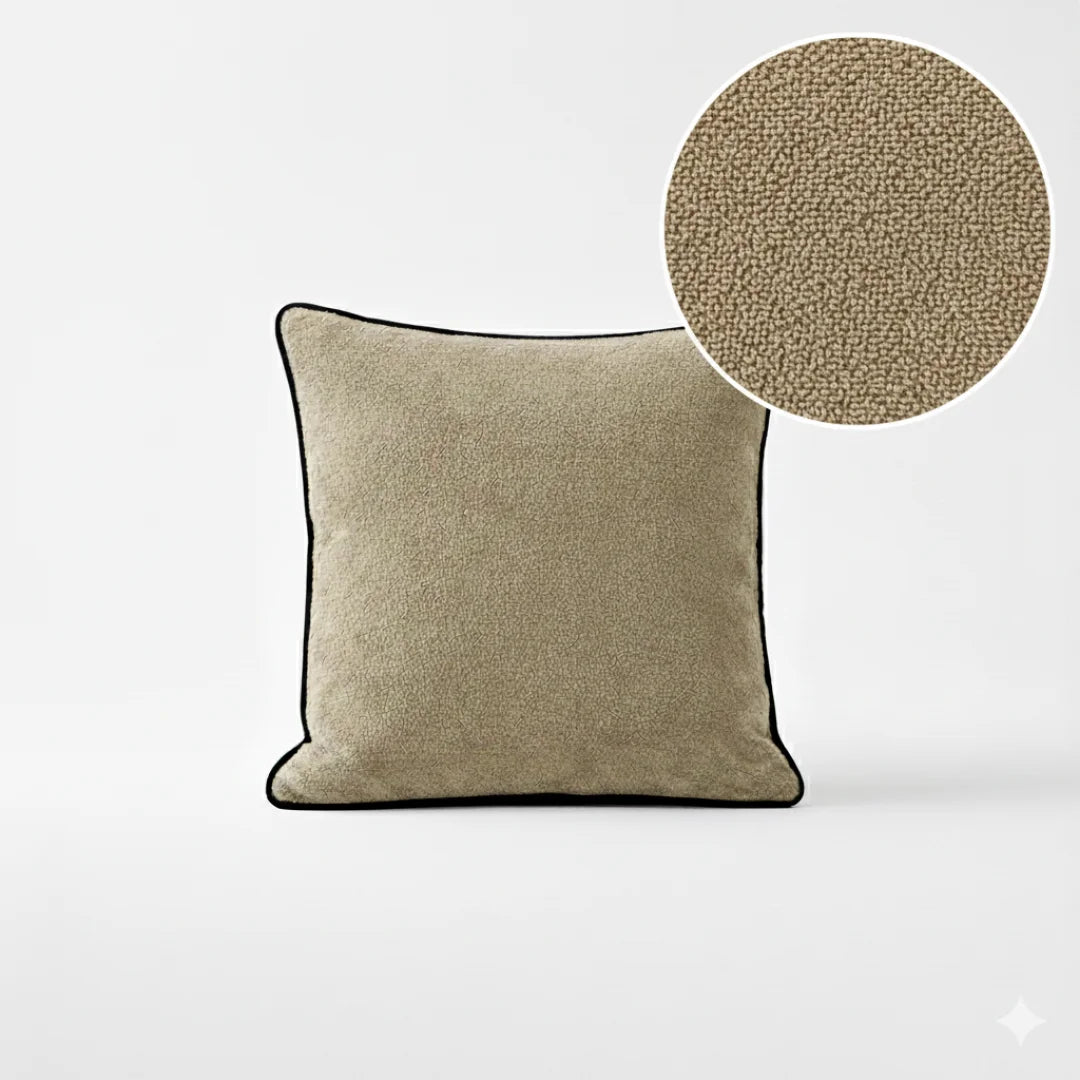 Modern Terry Cushion – Soft Texture & Hidden Zip (Pack of 2)
