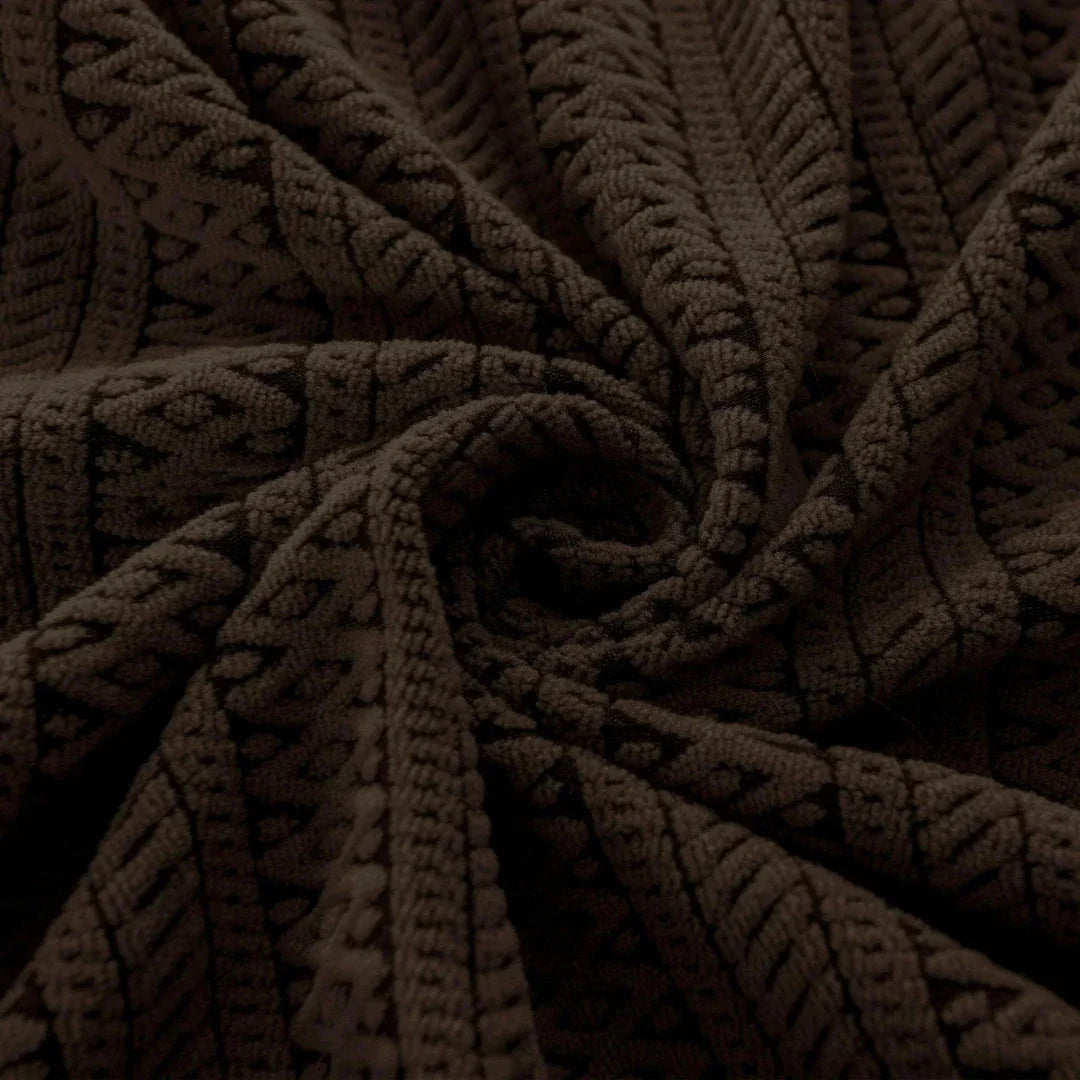 Frill Bubble Mesh Sofa Cover (Brown Color)