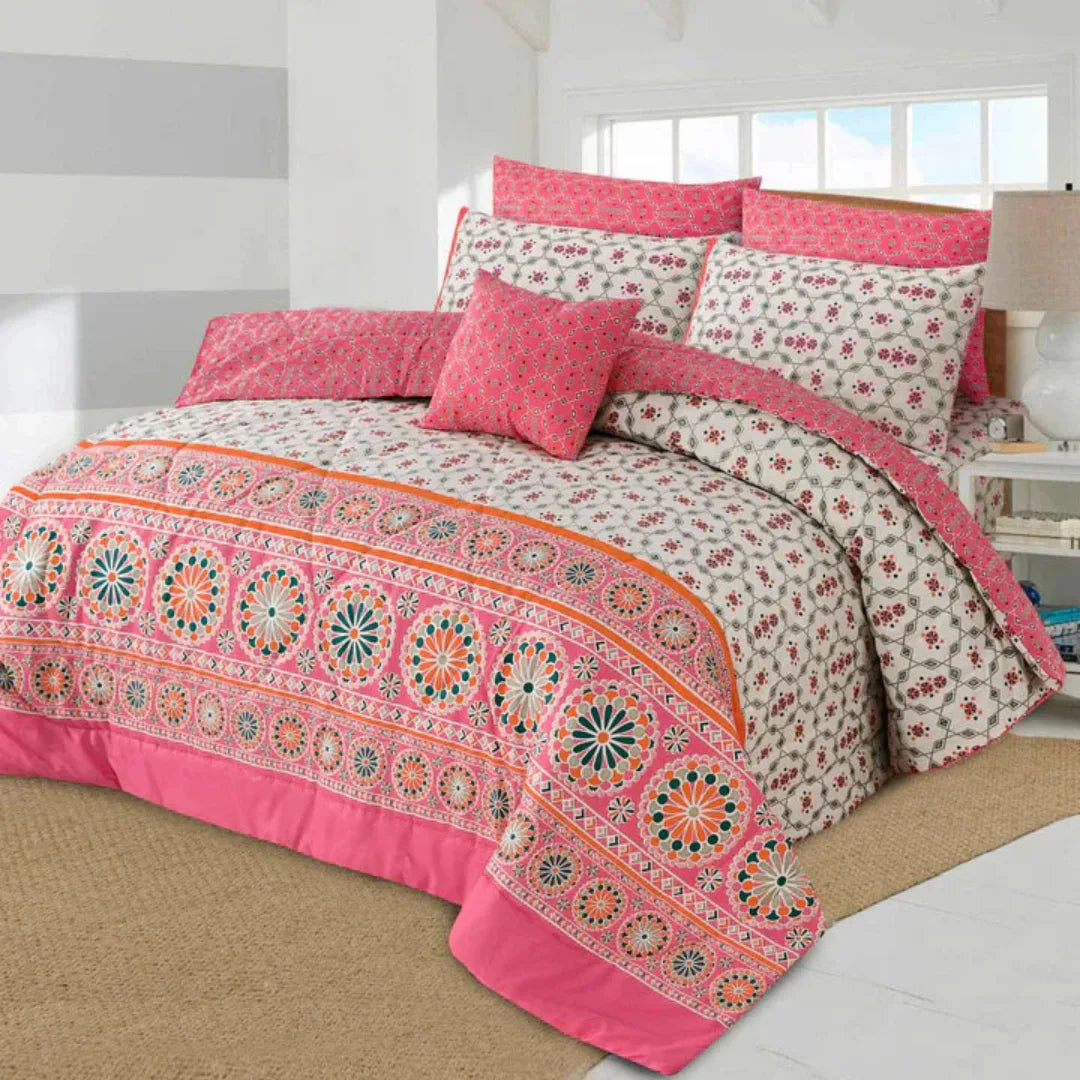 Signature Flor Cotton Comforter Set – 7 Pieces