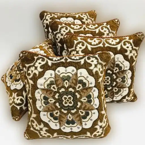 5-Piece Velvet Jacquard Cushion Covers Set