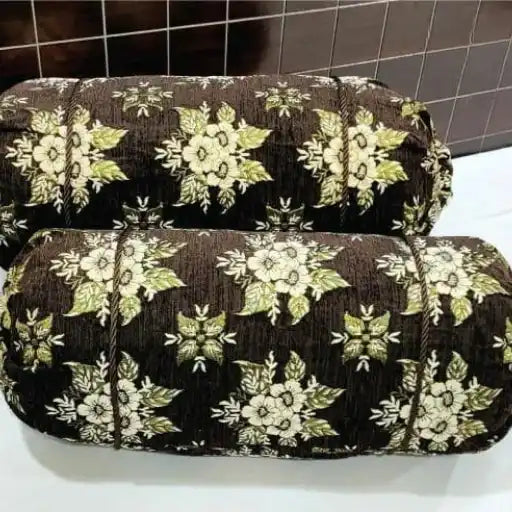 Velvet Jacquard Round/GOLL Pillow Covers – Pack of 2