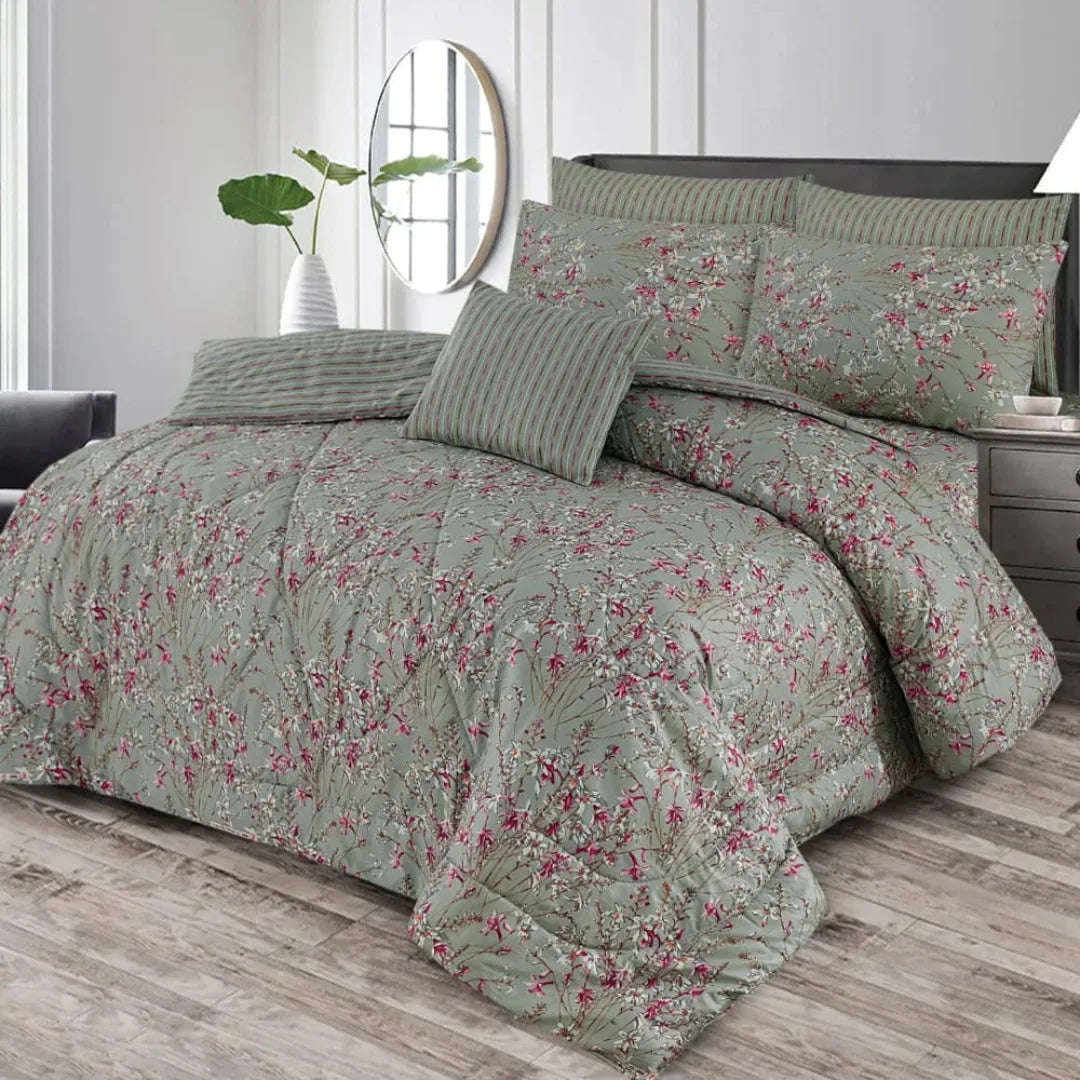 Signature ASH-1027 Cotton Comforter Set – 7 Pieces