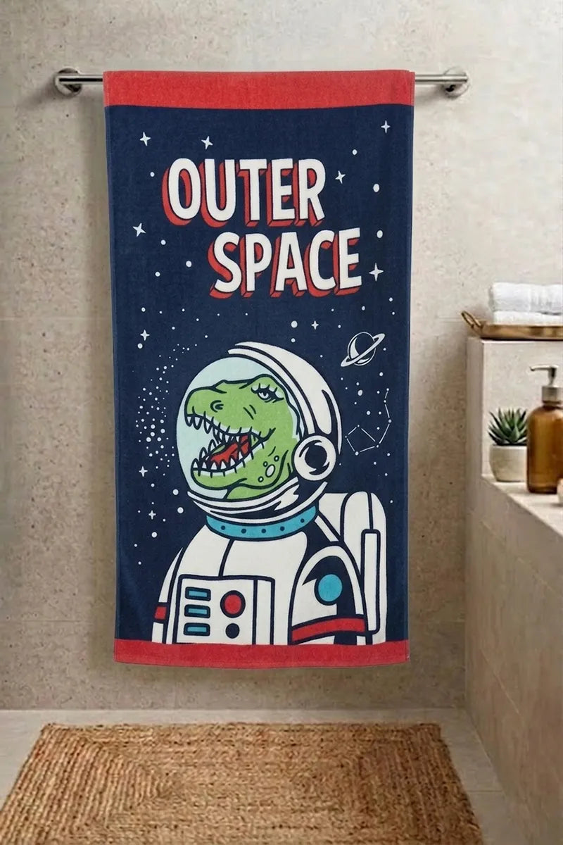Vibrant Cartoon Print Towel for Kids