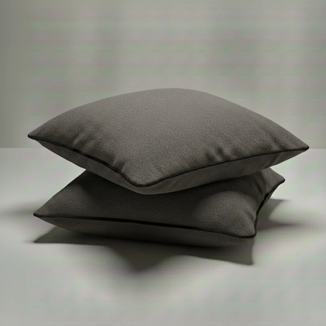 Modern Terry Cushion – Soft Texture & Hidden Zip (Pack of 2)