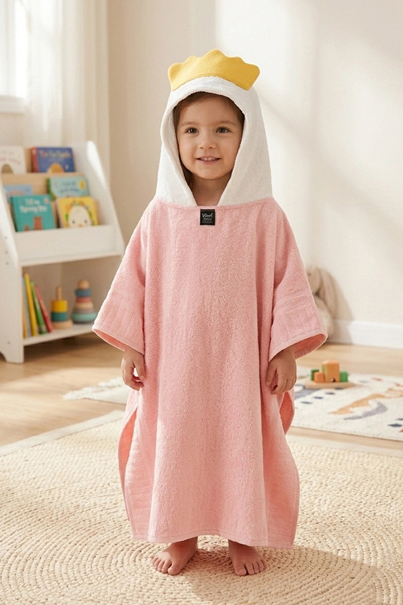 Baby Pink Hoodie Towel | Hooded Bath Towel Poncho