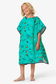 Kids Hooded Changing Poncho - Allov Green