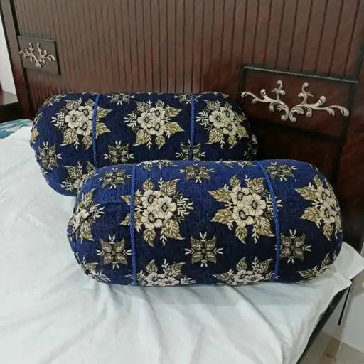 Velvet Jacquard Round/GOLL Pillow Covers – Pack of 2