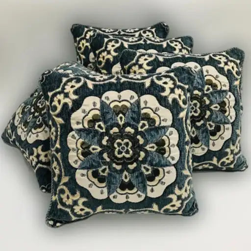 5-Piece Velvet Jacquard Cushion Covers Set
