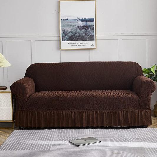 Zebra Stripe Gersey Sofa Covers (Brown)