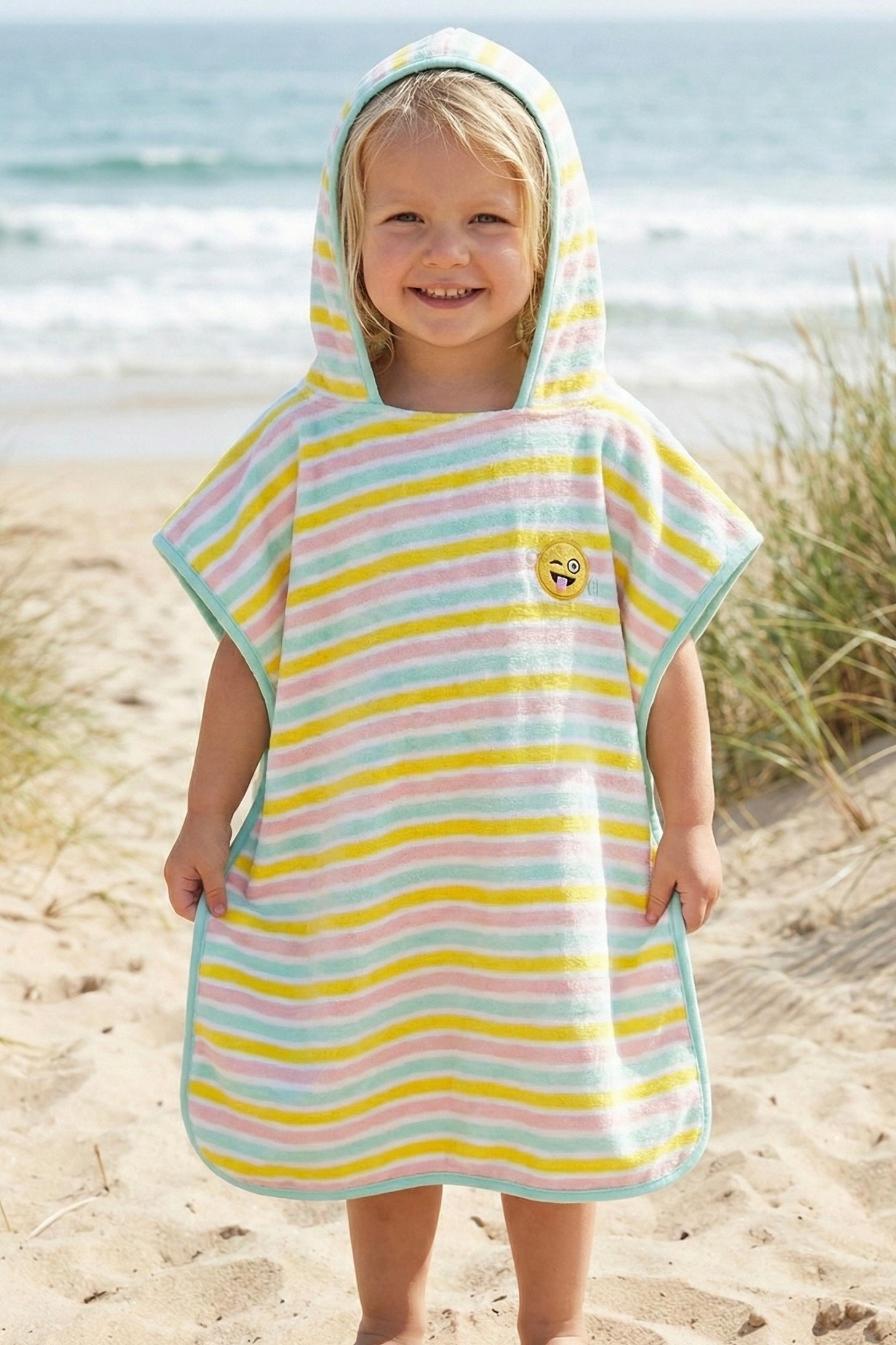 Smile Premium Cotton Kids Ponchu – Quick Dry & Super Absorbent