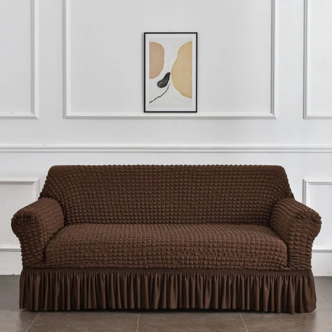 Frill Butterfly Sofa Cover (Brown)