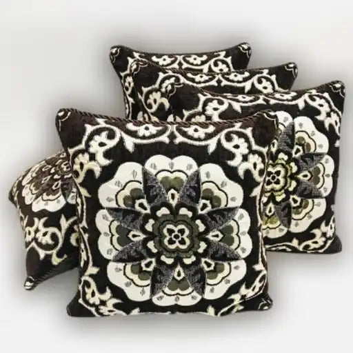 5-Piece Velvet Jacquard Cushion Covers Set