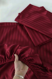 Luxury Stripe Fitted Bedsheet - King Size