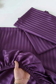 Luxury Stripe Fitted Bedsheet - King Size