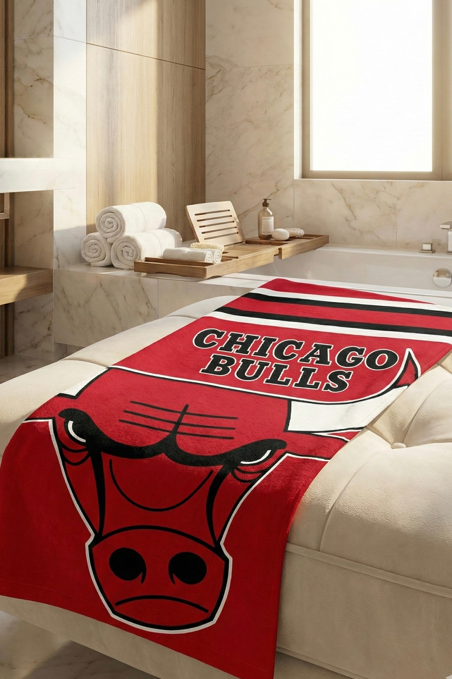 Chicago Bulls Cartoon Towel | Playful & Absorbent