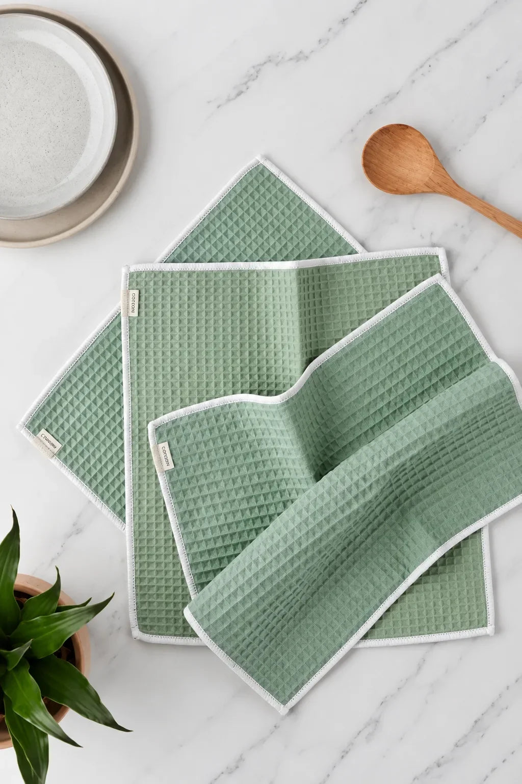 ROMAL Waffle Cotton Towels – Ultra-Soft & Absorbent | 12-Piece Pack