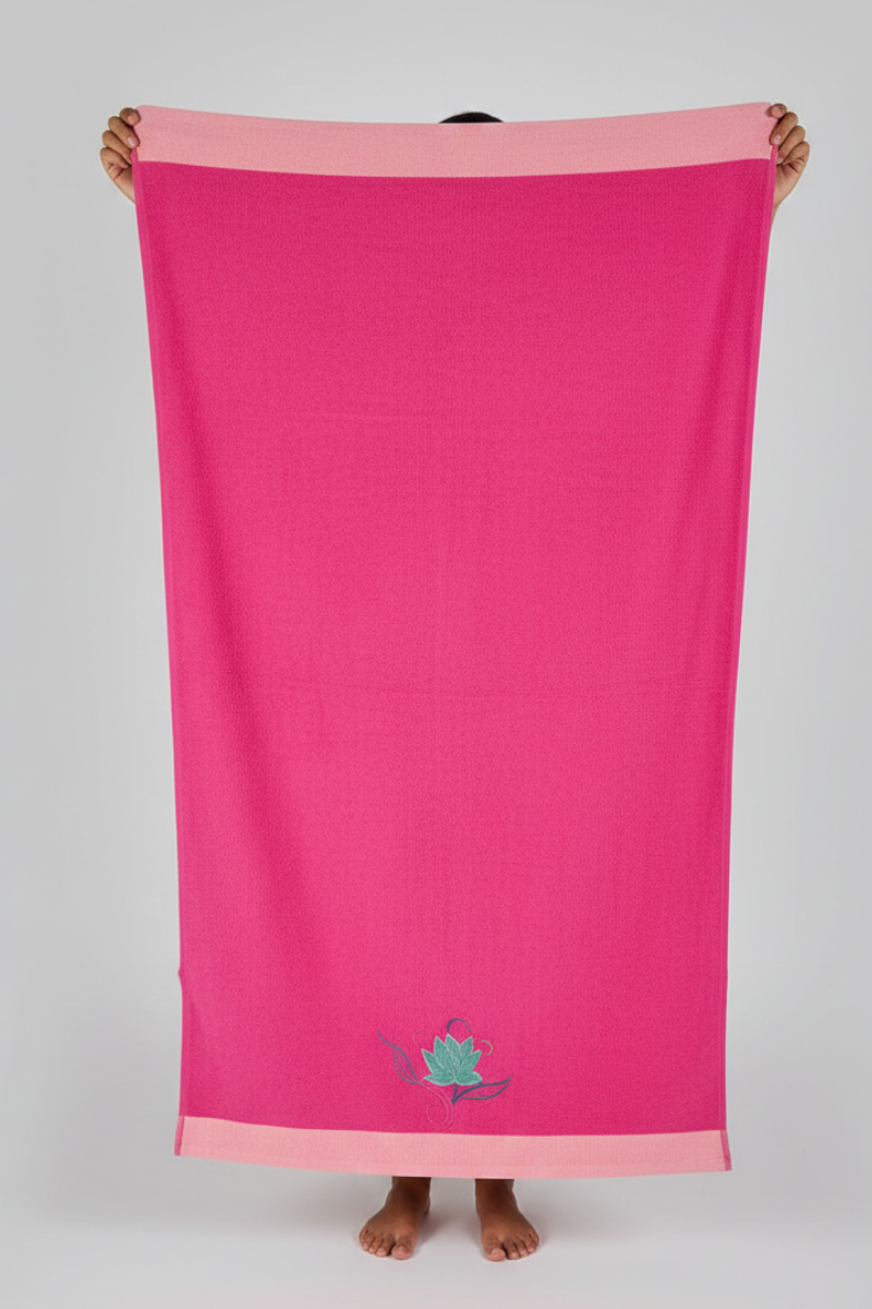 Pink Velvet Embroedry Towel pack of 2 | 30x60 inches | Embroedry set SALE