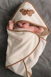 Kids Embroidered Butterfly wrapping sheet | Hooded Towel ( 1month to 2 year)