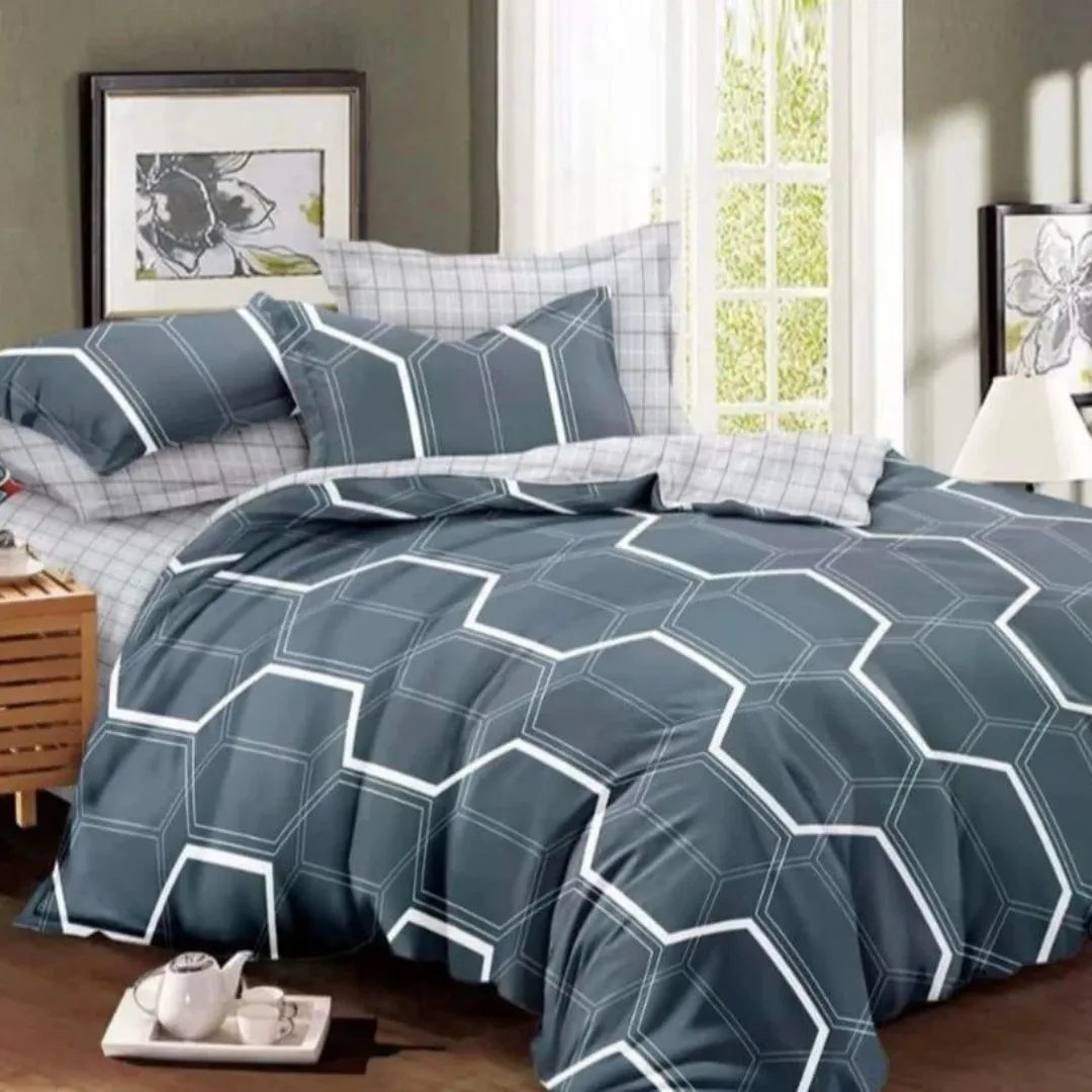 Nissbett Ash-1019 Cotton Comforter Set – 6 Pieces
