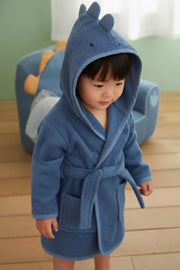 Whale Hooded Kids Bathrobe – blue (9 month to 3 year)