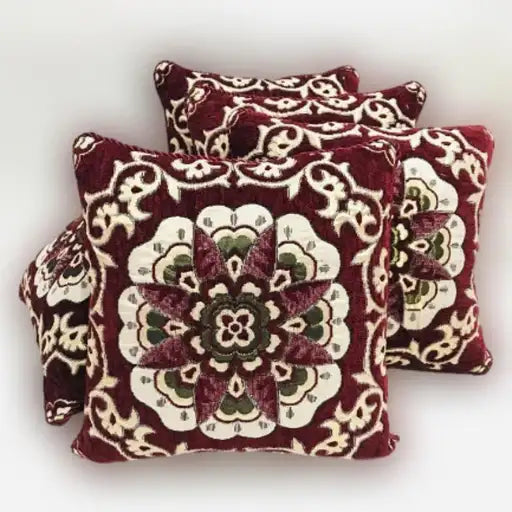 5-Piece Velvet Jacquard Cushion Covers Set