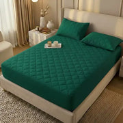 King Size Waterproof Quilted Mattress Cover + 2 Pillow Covers