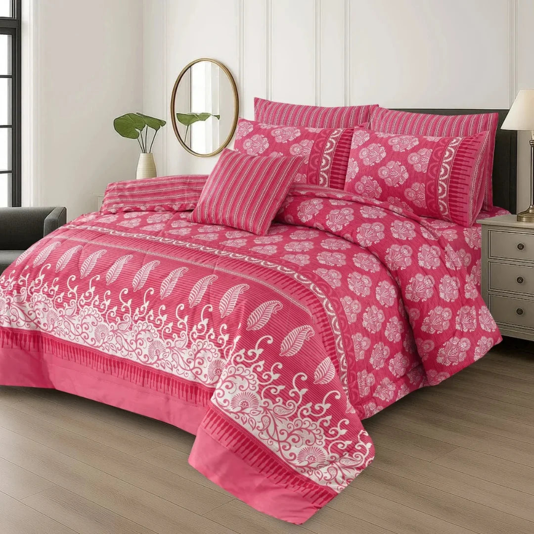 Signature Petal Cotton Comforter Set – 7PCS