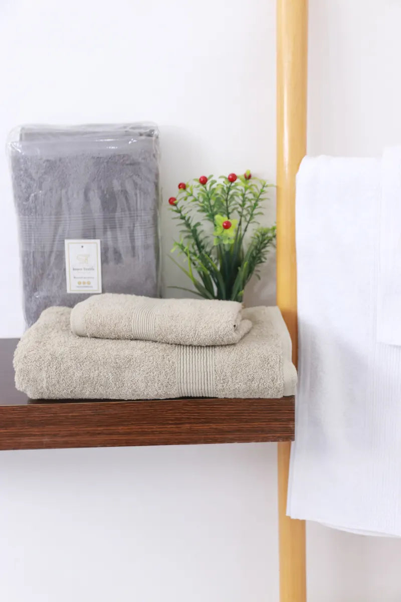 2-Pcs Premium Cotton Towel Set – Bath & Hand Towel