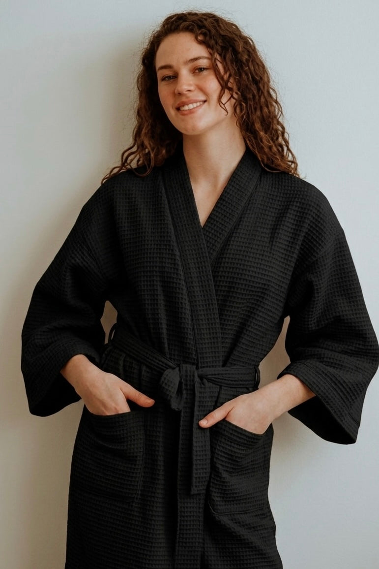Waffle Bathrobe | beautiful diet yarn Bathrobe Set | men and women | Soft & Stylish
