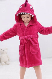 Cute Pink Dragon Kids Bathrobe – Everyday Comfort | (Ages 4, 6, & 8)
