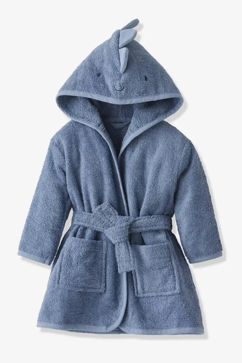 Whale Hooded Kids Bathrobe – blue (9 month to 3 year)