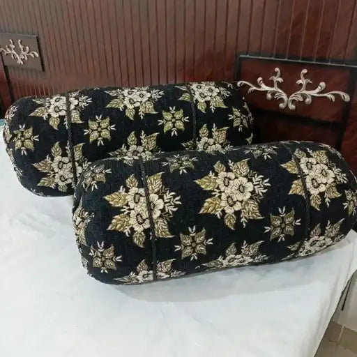 Velvet Jacquard Round/GOLL Pillow Covers – Pack of 2