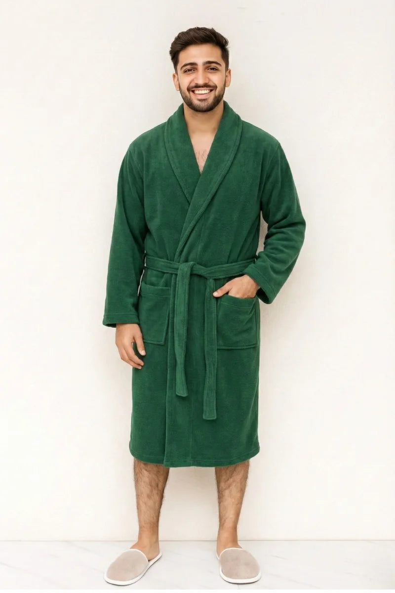 Velvet bathrobe multi colours – Long Shawl Collar | 100% cotton