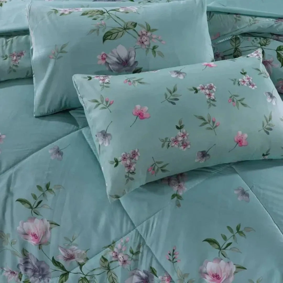 Signature S.G White Cotton Comforter Set – 7 Pieces