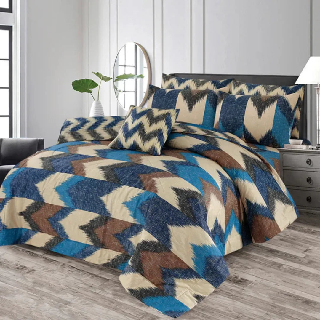 Signature Zik.K Cotton Comforter Set – 7 Pieces