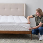 Square Quilted Mattress Topper – King Size (72 x 78 Inches)