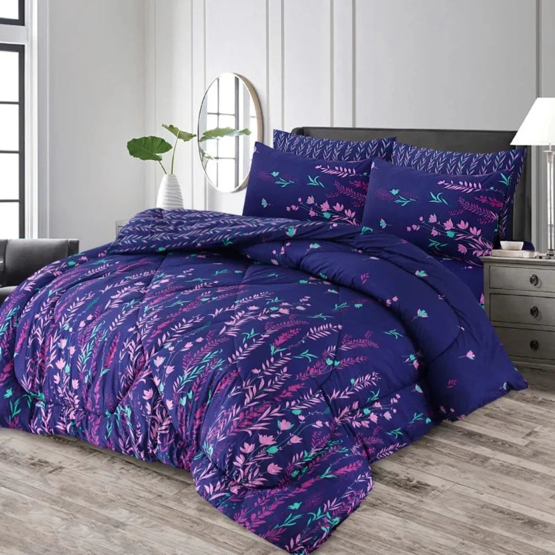 Signature Ash-1032 Cotton Comforter Set – 7 Pieces