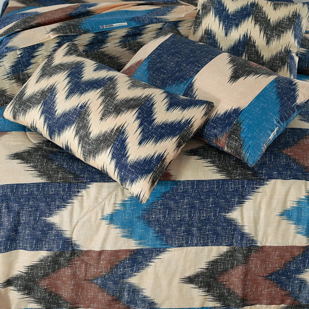 Signature Zik.K Cotton Comforter Set – 7 Pieces
