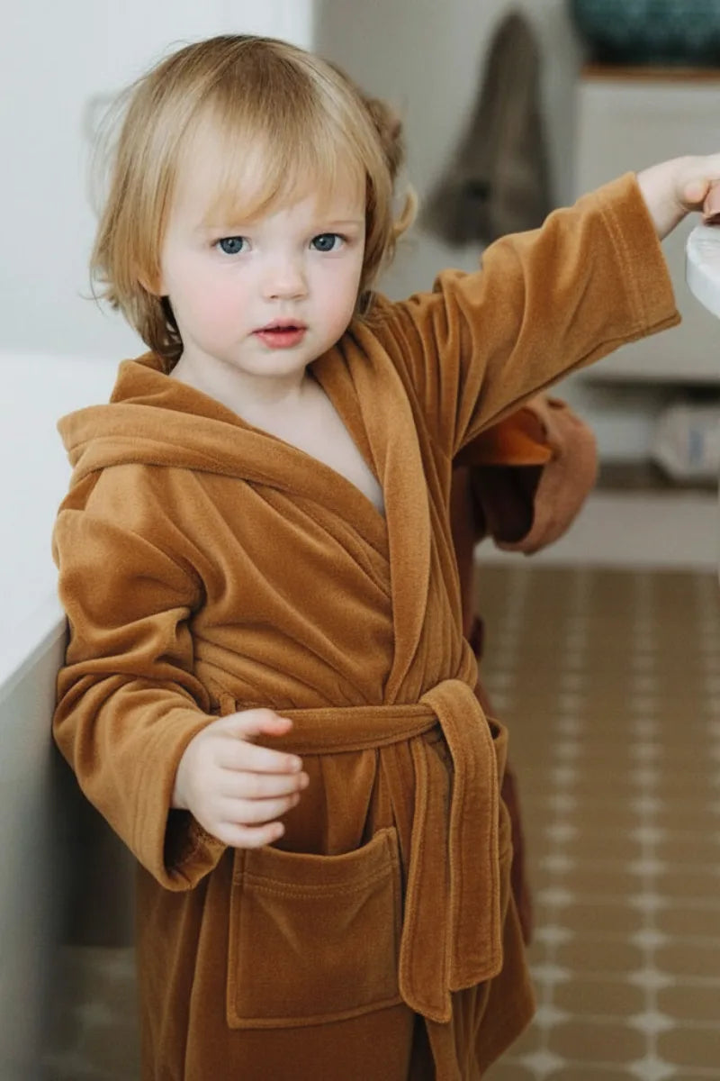 Kids Velvet Bathrobe – Soft & Cozy | Ideal for Ages 4 to 6 Years
