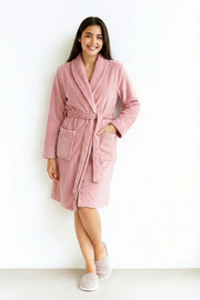 Velvet bathrobe multi colours – Long Shawl Collar | 100% cotton