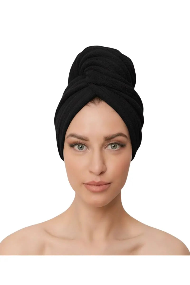Velvet Hair Dry Cap (Turban Style) – Fast Dry, Frizz-Free & Stylish