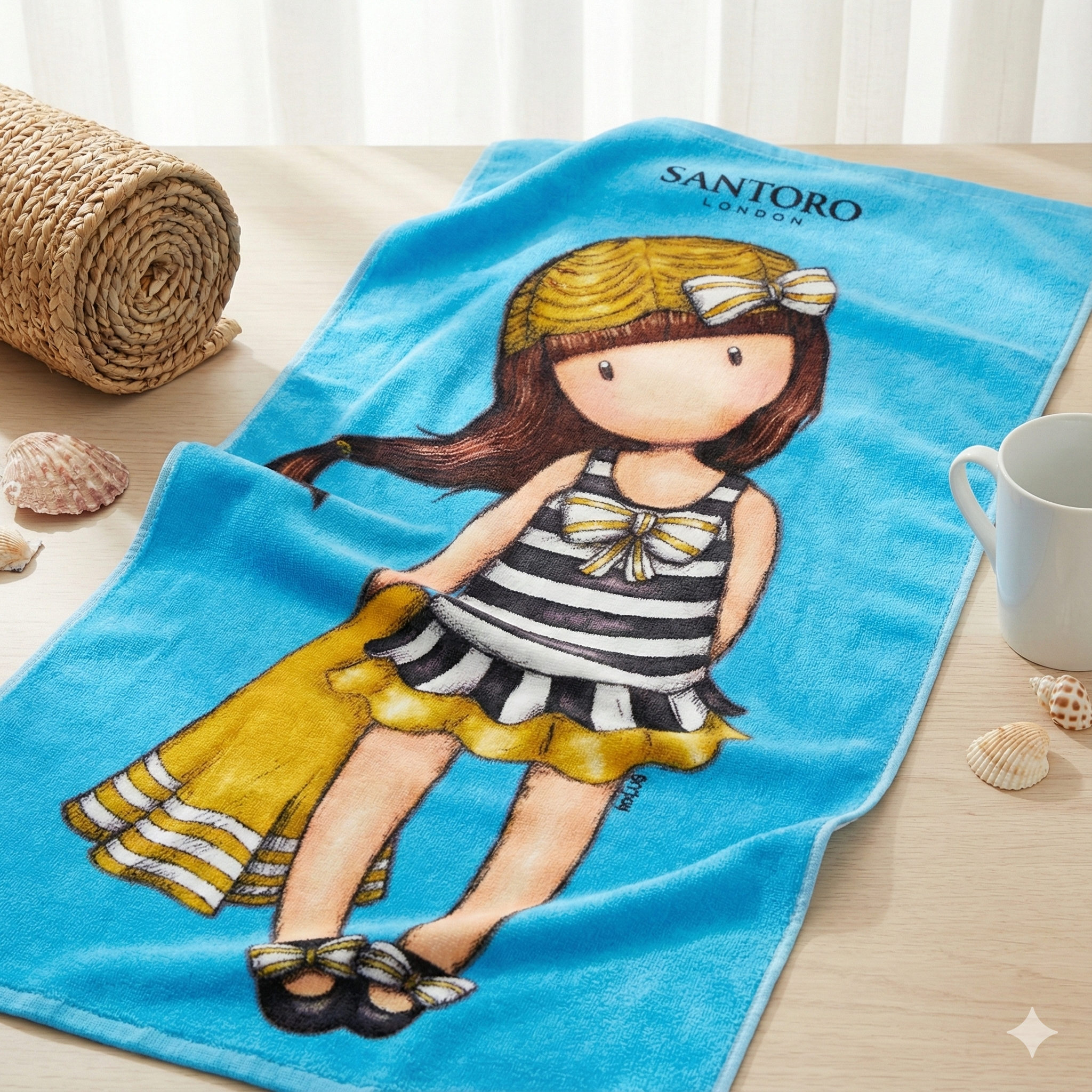 Blue Santoro doll Girls favourite Towel – Fun & Colorful for Kids 30x60 inches