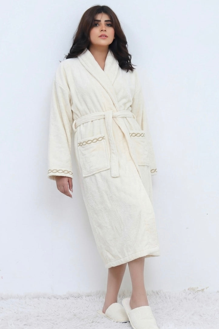 Velvet bathrobe & Slipper | 100% cotton for men and women | velvet Slipper and Towel | 500 gsm