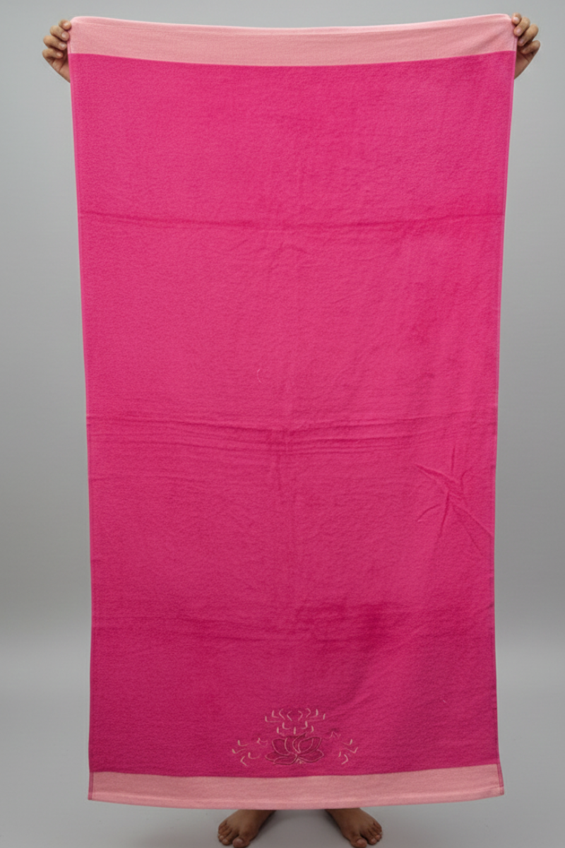 Pink Velvet Embroedry Towel pack of 2 | 30x60 inches | Embroedry set SALE