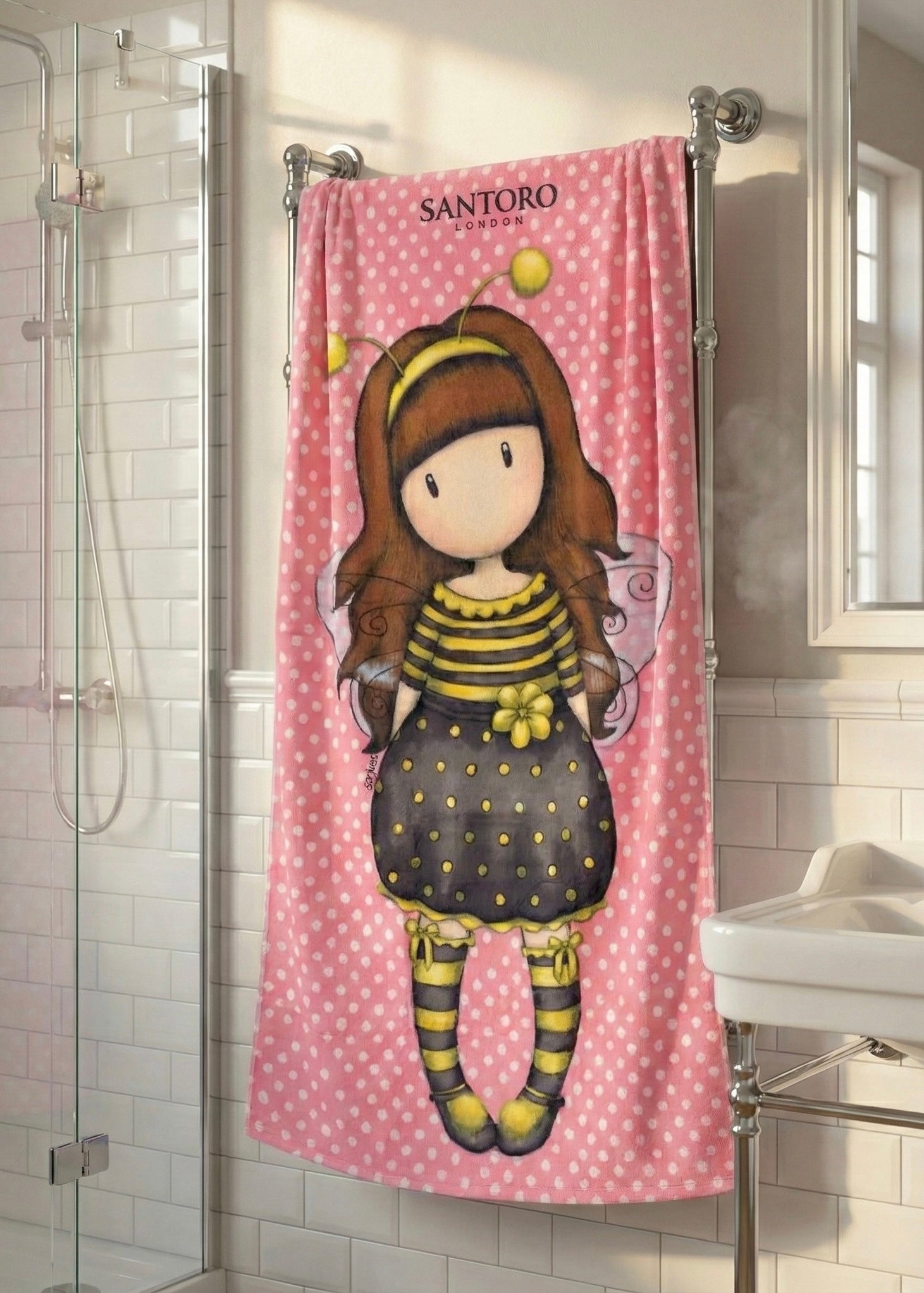 Santoro doll Girls favourite Towel – Fun & Colorful for Kids 30x60 inches