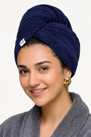 Terry Cotton Hair Turban Towel | Fast Drying, Soft & Comfortable Fit