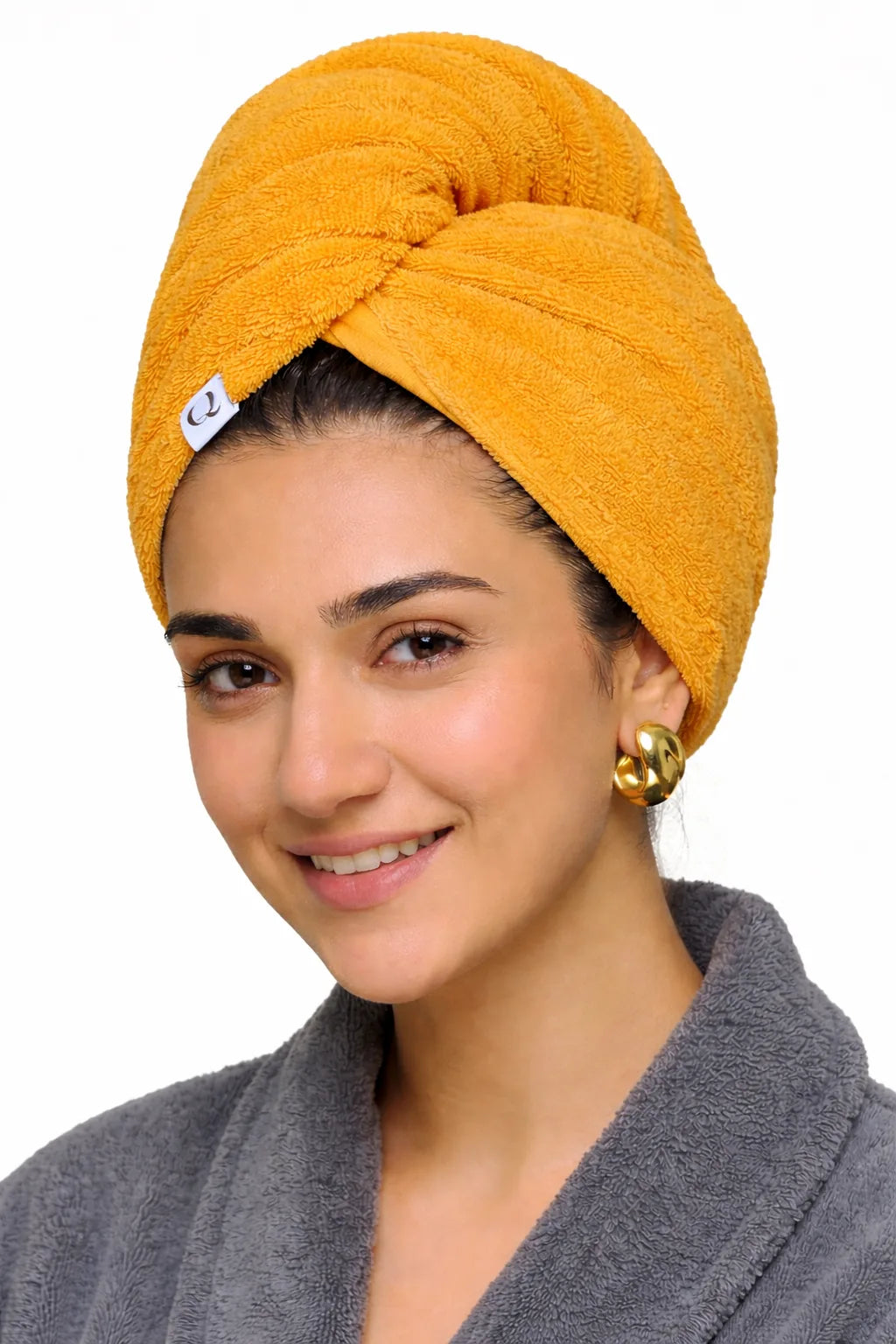 Terry Cotton Hair Turban Towel | Fast Drying, Soft & Comfortable Fit