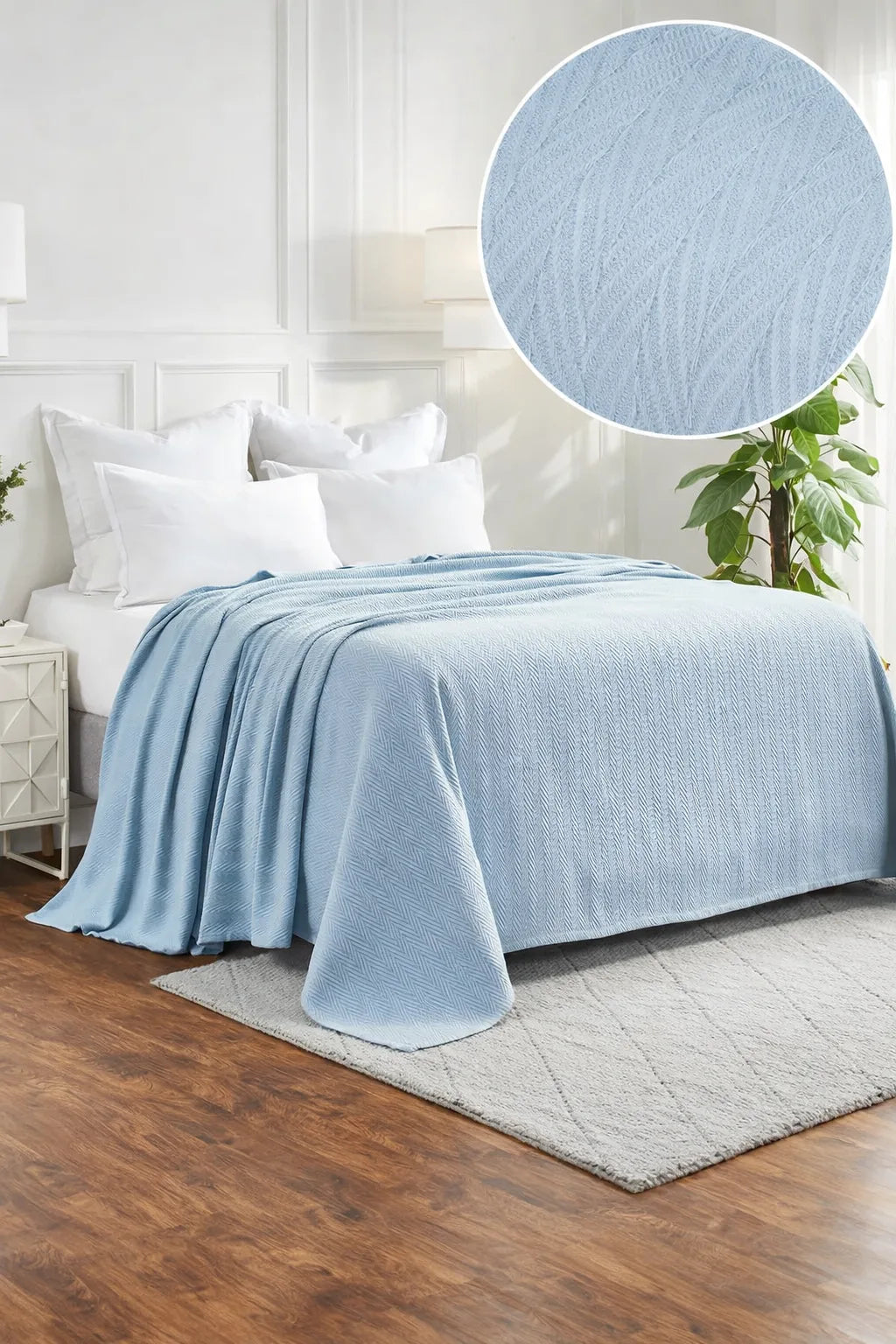 Zig-Zag Chevron All-Season Cotton Bedding Blanket