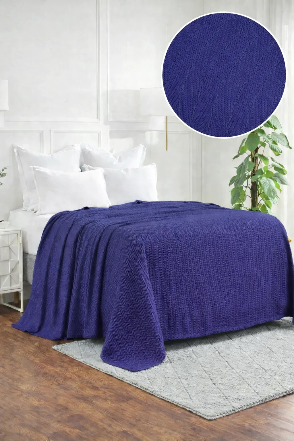 Zig-Zag Chevron All-Season Cotton Bedding Blanket